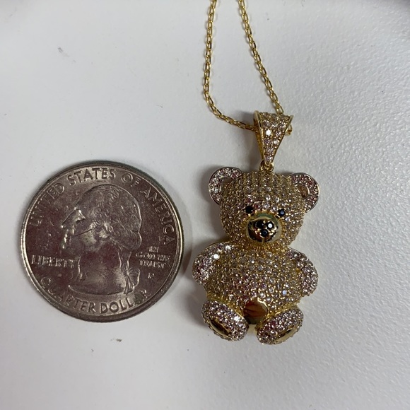 14k Gold Teddy Bear Pendant - Picture 4 of 4